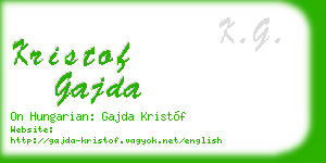 kristof gajda business card