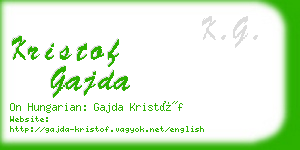 kristof gajda business card